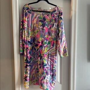 Lilly Pulitzer Pink and Purple Sheath Dress Resort Wear